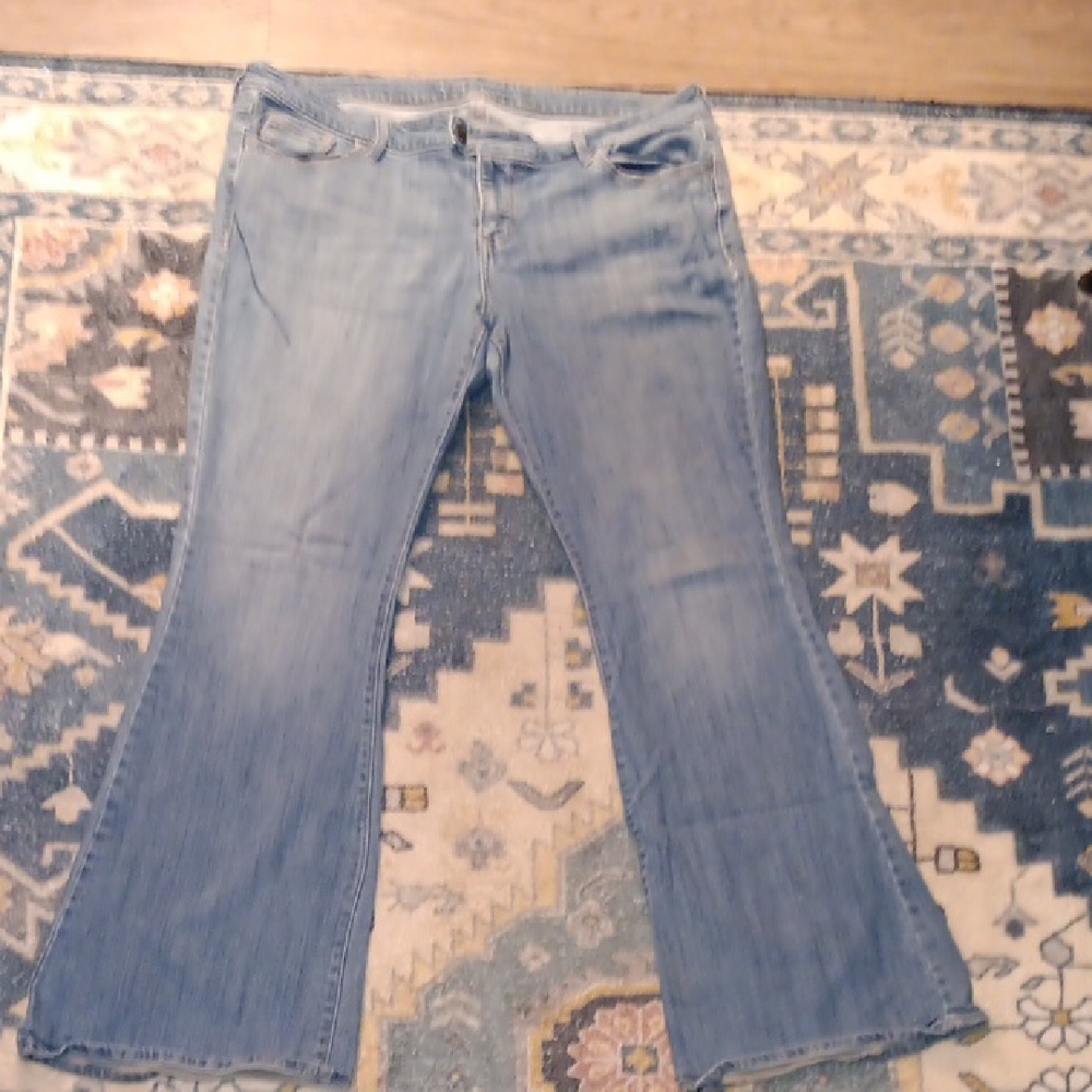 Old Navy Blue Flare Wide Leg Jeans Classic Style